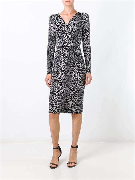 michael kors animal print dress with bell sleeves|Michael Kors bodycon dress.